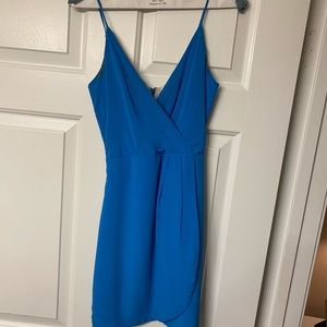 Blue flattering dress